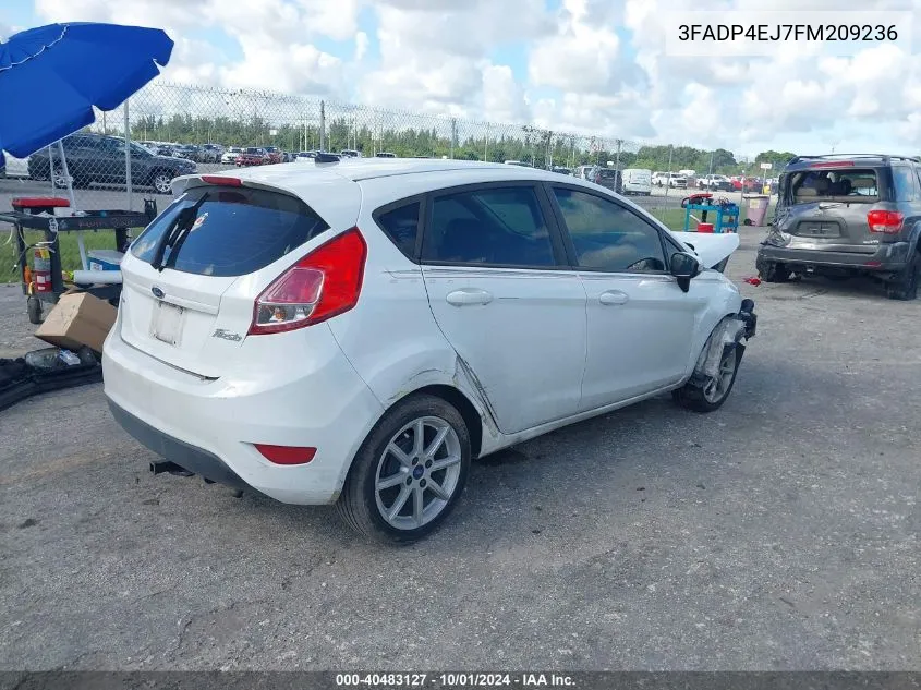 2015 Ford Fiesta Se VIN: 3FADP4EJ7FM209236 Lot: 40483127