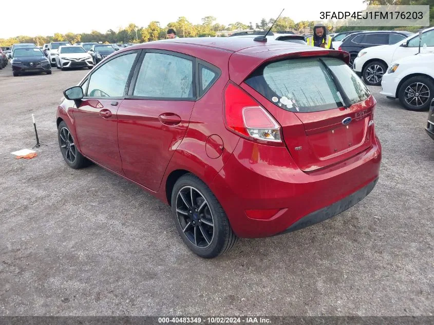 2015 Ford Fiesta Se VIN: 3FADP4EJ1FM176203 Lot: 40483349