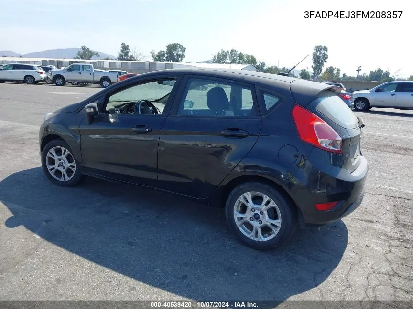 2015 Ford Fiesta Se VIN: 3FADP4EJ3FM208357 Lot: 40539420