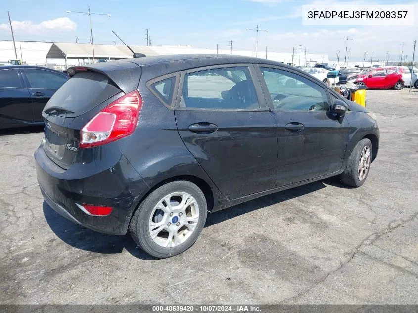 2015 Ford Fiesta Se VIN: 3FADP4EJ3FM208357 Lot: 40539420