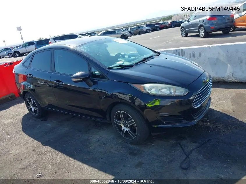 2015 Ford Fiesta Se VIN: 3FADP4BJ5FM149445 Lot: 40552946