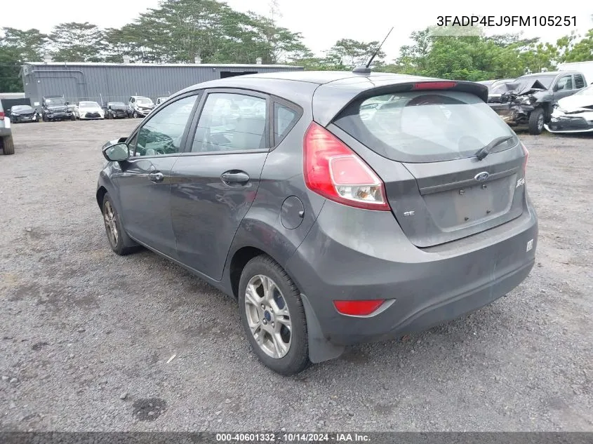 2015 Ford Fiesta Se VIN: 3FADP4EJ9FM105251 Lot: 40601332