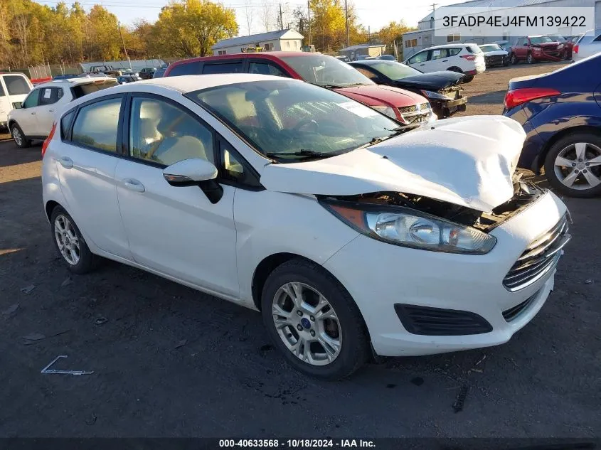 2015 Ford Fiesta Se VIN: 3FADP4EJ4FM139422 Lot: 40633568