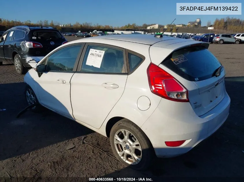 2015 Ford Fiesta Se VIN: 3FADP4EJ4FM139422 Lot: 40633568