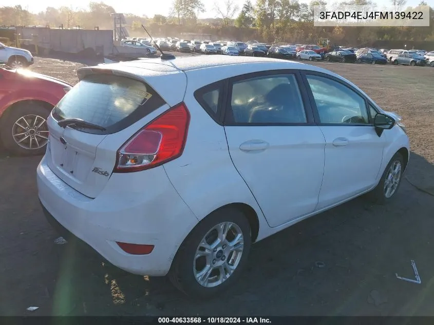 2015 Ford Fiesta Se VIN: 3FADP4EJ4FM139422 Lot: 40633568