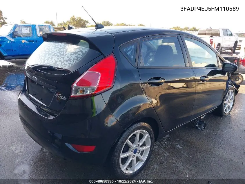 2015 Ford Fiesta Se VIN: 3FADP4EJ5FM110589 Lot: 40658995