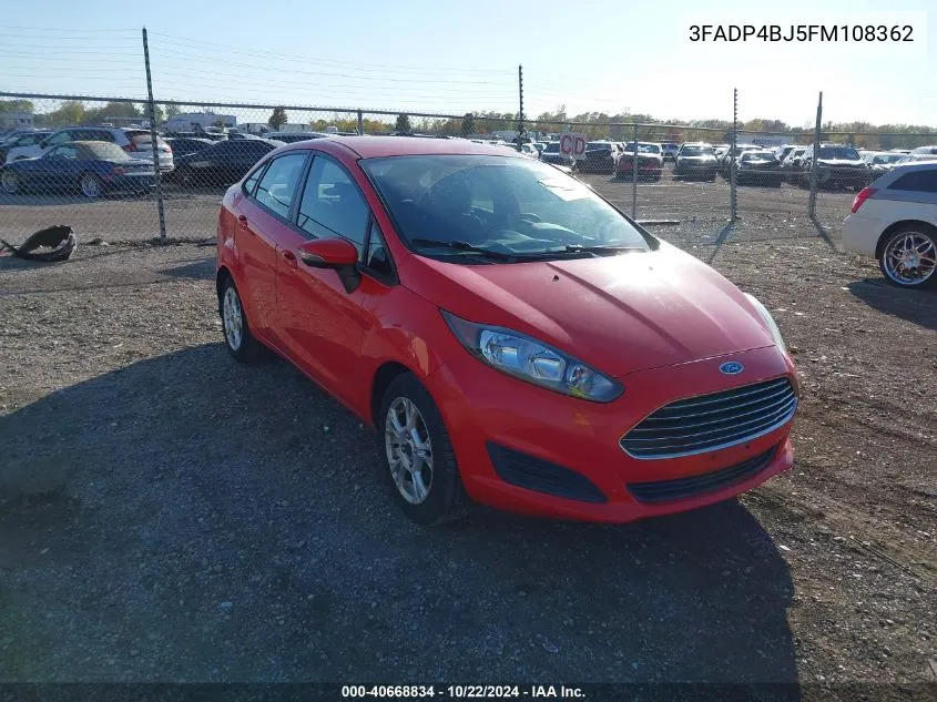 2015 Ford Fiesta Se VIN: 3FADP4BJ5FM108362 Lot: 40668834