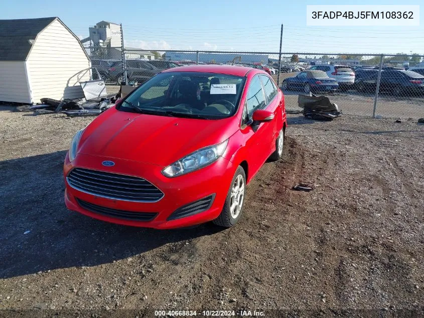 2015 Ford Fiesta Se VIN: 3FADP4BJ5FM108362 Lot: 40668834