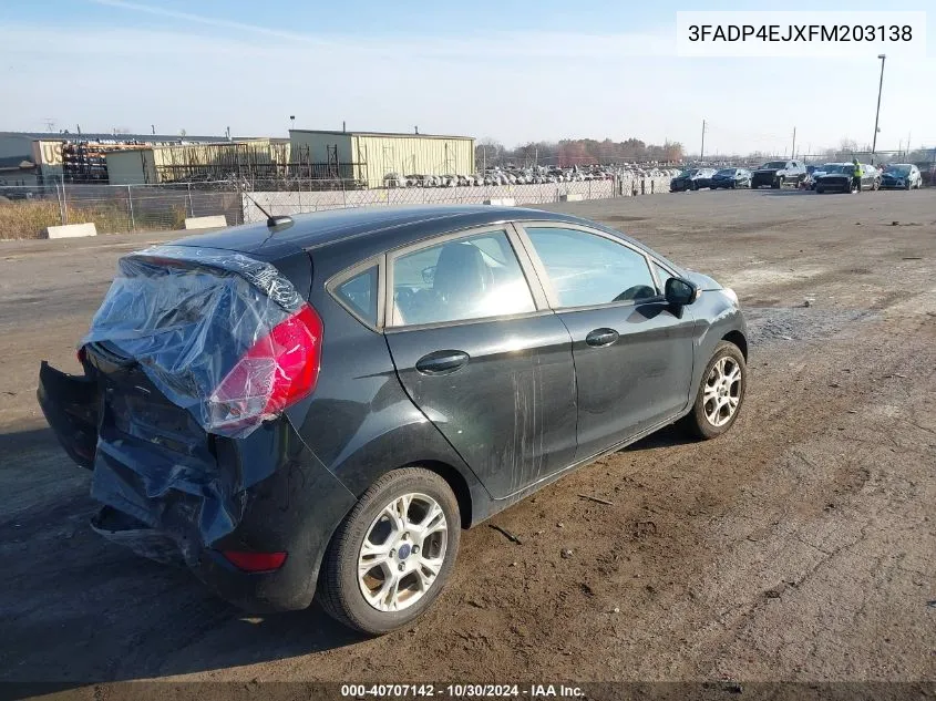 2015 Ford Fiesta Se VIN: 3FADP4EJXFM203138 Lot: 40707142