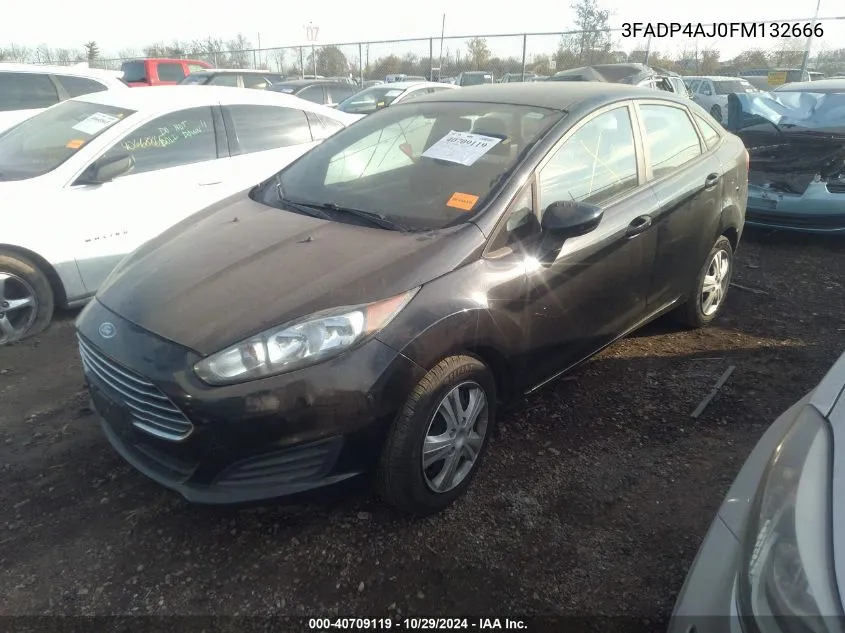 2015 Ford Fiesta S VIN: 3FADP4AJ0FM132666 Lot: 40709119