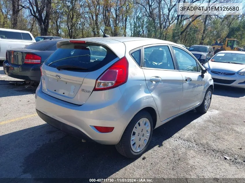 2015 Ford Fiesta S VIN: 3FADP4TJ1FM126680 Lot: 40711730