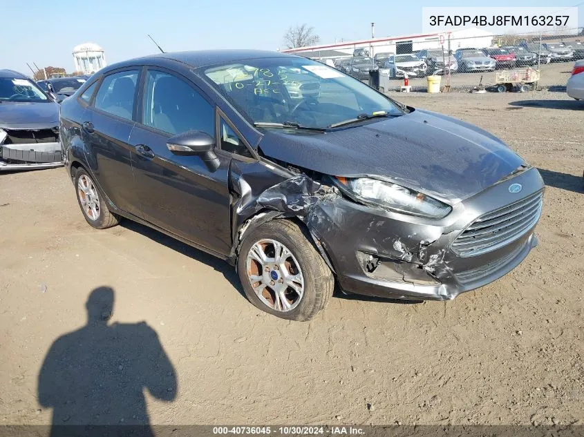 2015 Ford Fiesta Se VIN: 3FADP4BJ8FM163257 Lot: 40736045