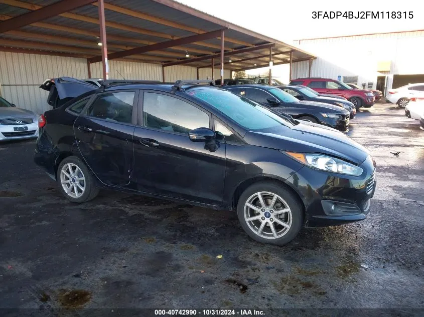 2015 Ford Fiesta Se VIN: 3FADP4BJ2FM118315 Lot: 40742990