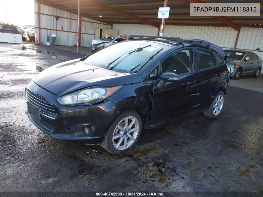 2015 Ford Fiesta Se VIN: 3FADP4BJ2FM118315 Lot: 40742990