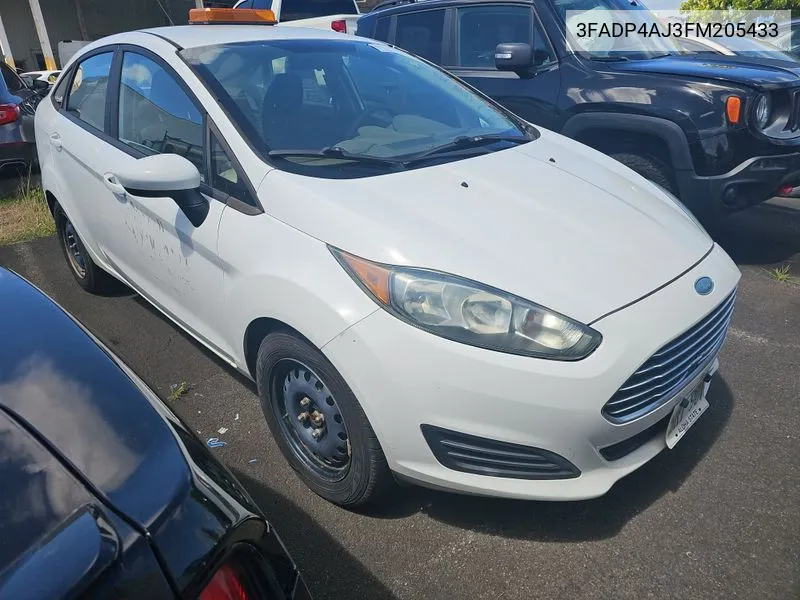 2015 Ford Fiesta S VIN: 3FADP4AJ3FM205433 Lot: 40768353