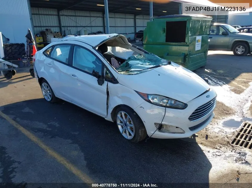 2015 Ford Fiesta Se VIN: 3FADP4BJ1FM223136 Lot: 40778750