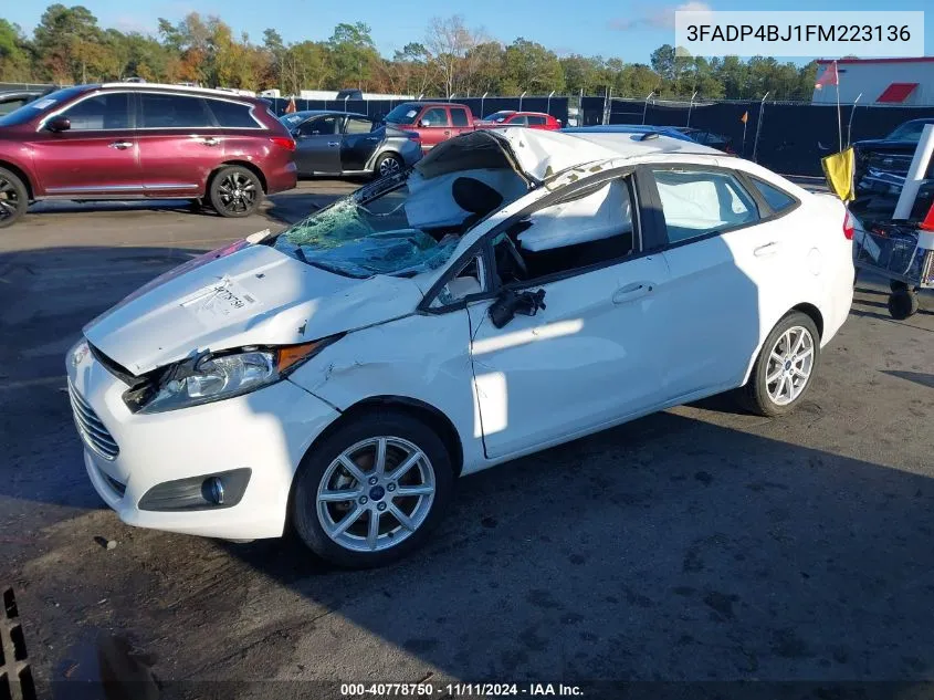 2015 Ford Fiesta Se VIN: 3FADP4BJ1FM223136 Lot: 40778750