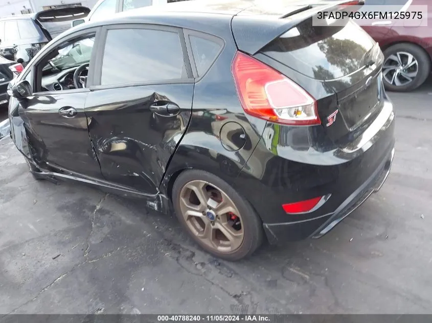 2015 Ford Fiesta St VIN: 3FADP4GX6FM125975 Lot: 40788240