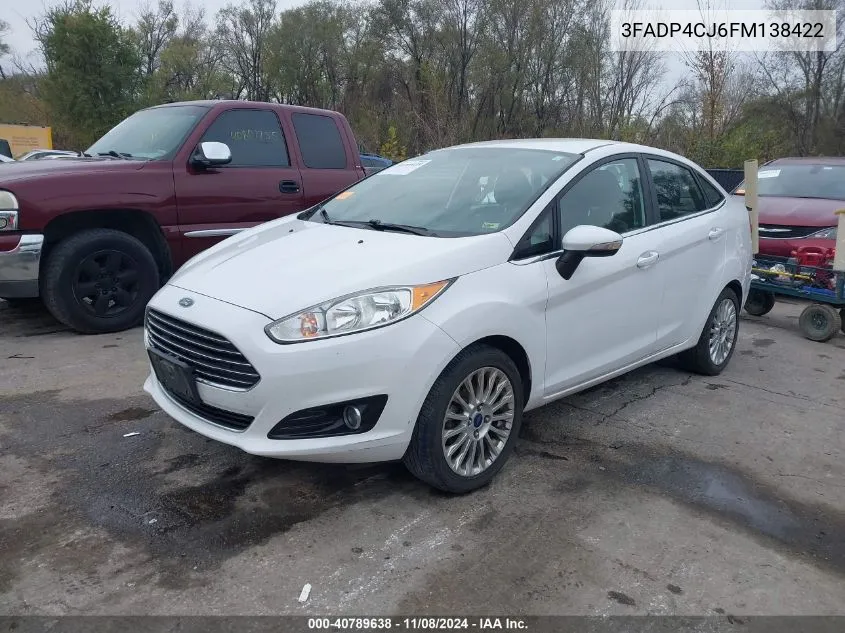 2015 Ford Fiesta Titanium VIN: 3FADP4CJ6FM138422 Lot: 40789638