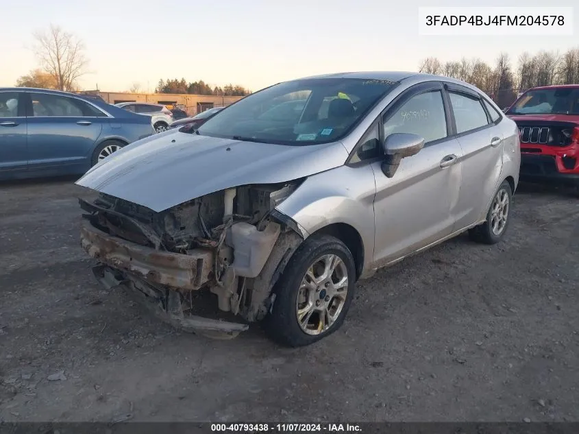 2015 Ford Fiesta Se VIN: 3FADP4BJ4FM204578 Lot: 40793438