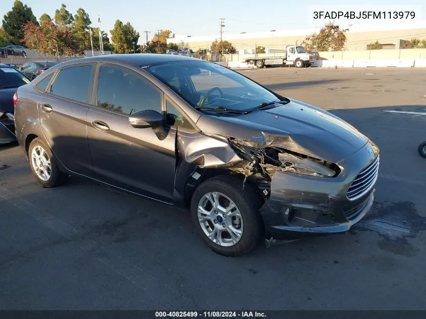 2015 Ford Fiesta Se VIN: 3FADP4BJ5FM113979 Lot: 40825499