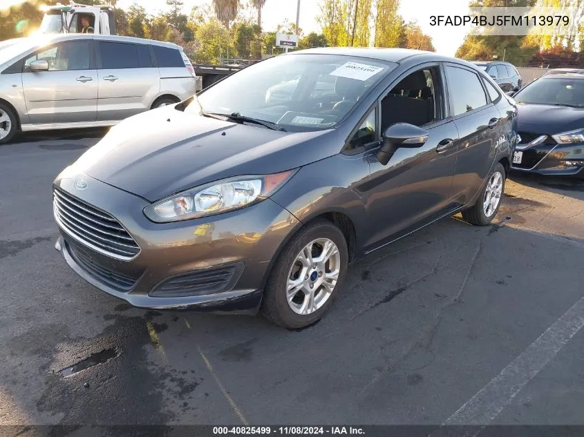 2015 Ford Fiesta Se VIN: 3FADP4BJ5FM113979 Lot: 40825499