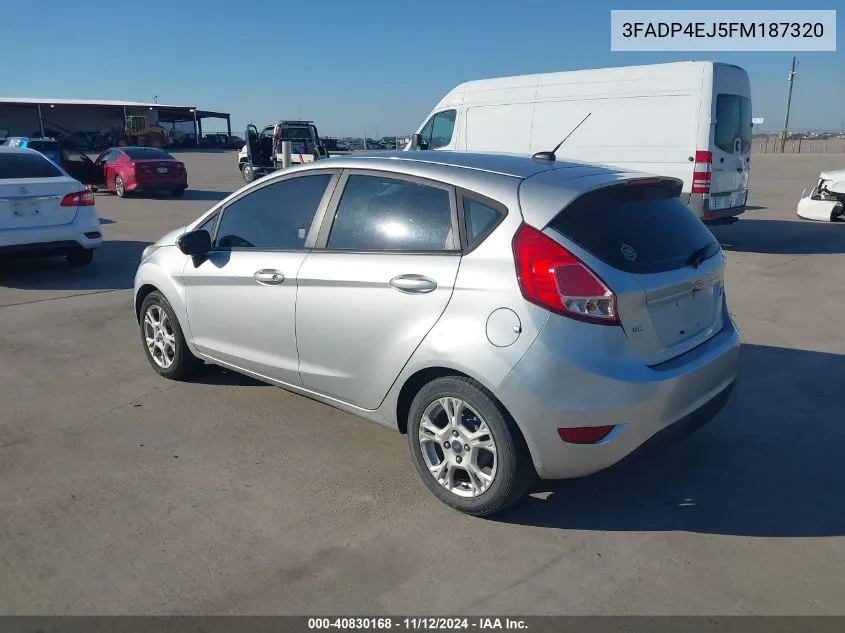 2015 Ford Fiesta Se VIN: 3FADP4EJ5FM187320 Lot: 40830168