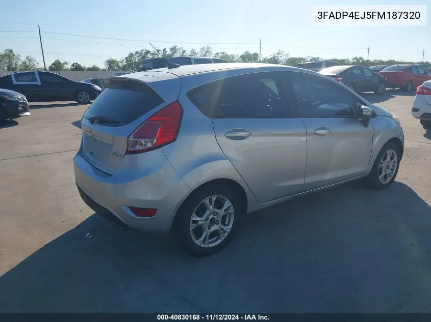 2015 Ford Fiesta Se VIN: 3FADP4EJ5FM187320 Lot: 40830168