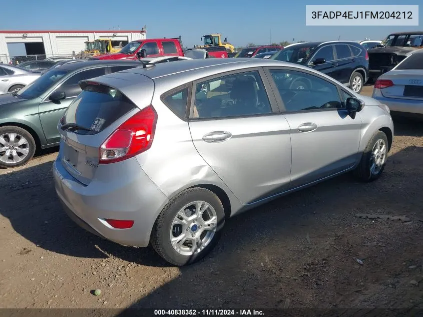 2015 Ford Fiesta Se VIN: 3FADP4EJ1FM204212 Lot: 40838352