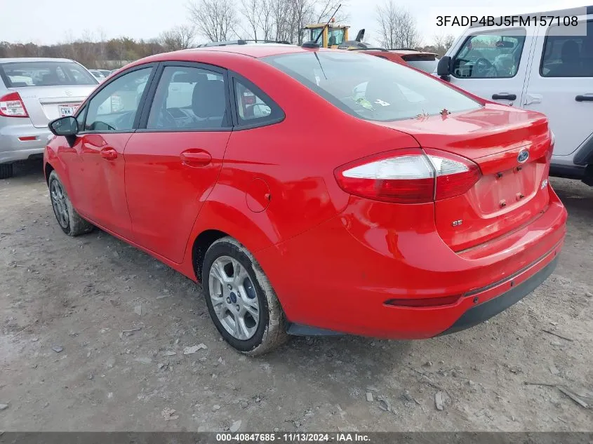 2015 Ford Fiesta Se VIN: 3FADP4BJ5FM157108 Lot: 40847685