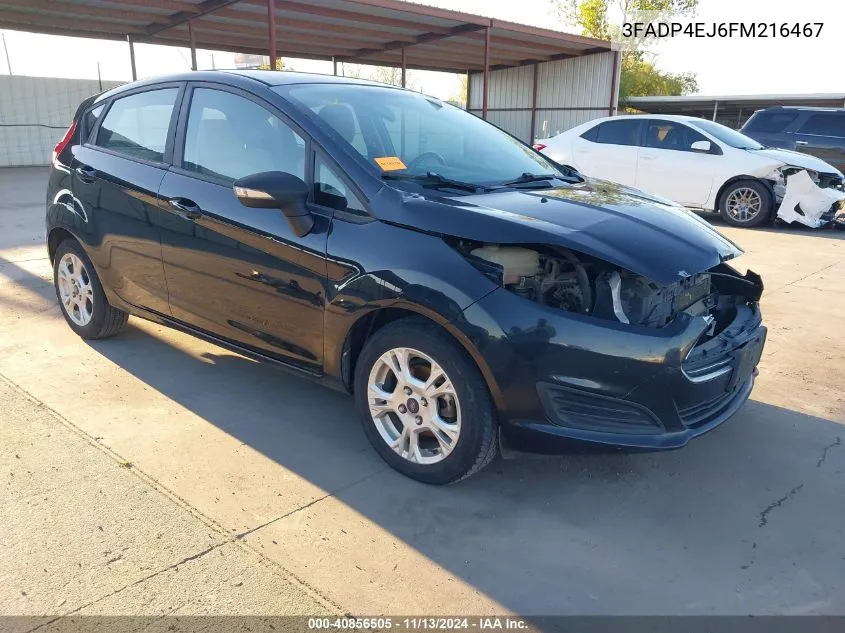 2015 Ford Fiesta Se VIN: 3FADP4EJ6FM216467 Lot: 40856505