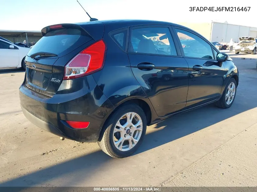 2015 Ford Fiesta Se VIN: 3FADP4EJ6FM216467 Lot: 40856505