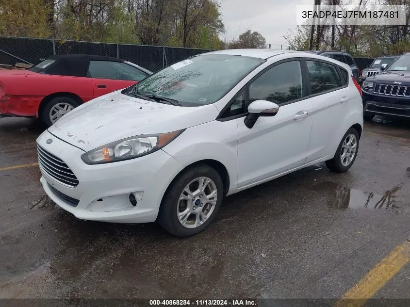 2015 Ford Fiesta Se VIN: 3FADP4EJ7FM187481 Lot: 40868284