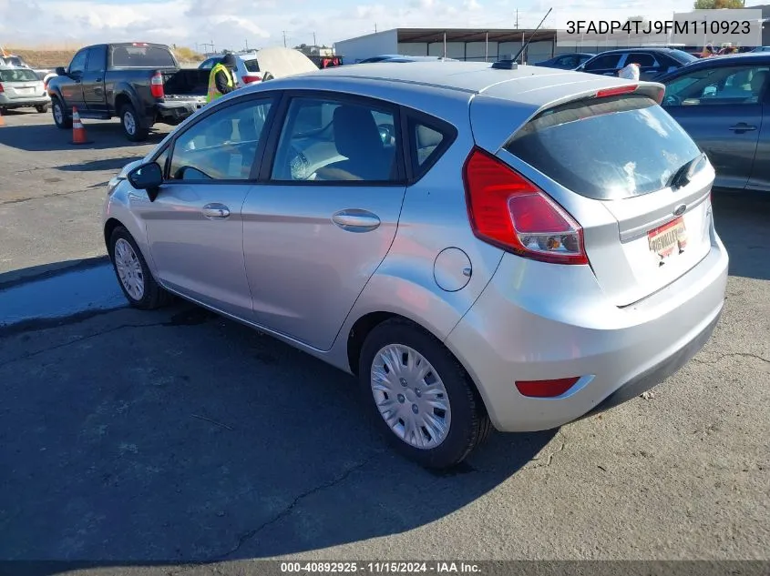 2015 Ford Fiesta S VIN: 3FADP4TJ9FM110923 Lot: 40892925