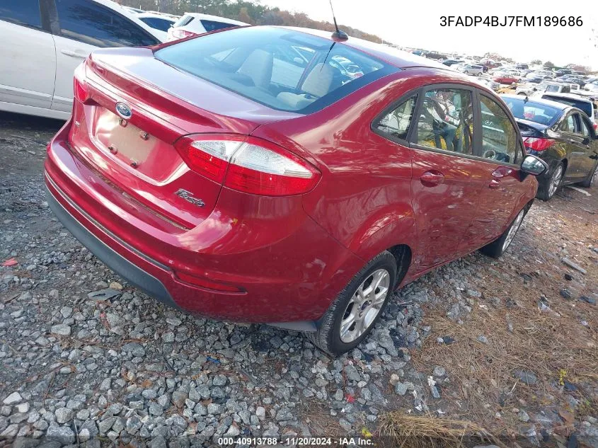 2015 Ford Fiesta Se VIN: 3FADP4BJ7FM189686 Lot: 40913788