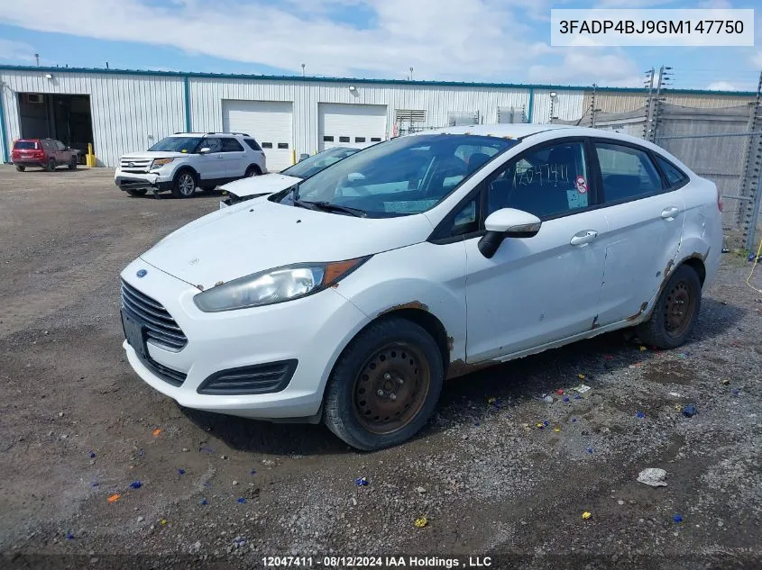 2016 Ford Fiesta Se VIN: 3FADP4BJ9GM147750 Lot: 12047411