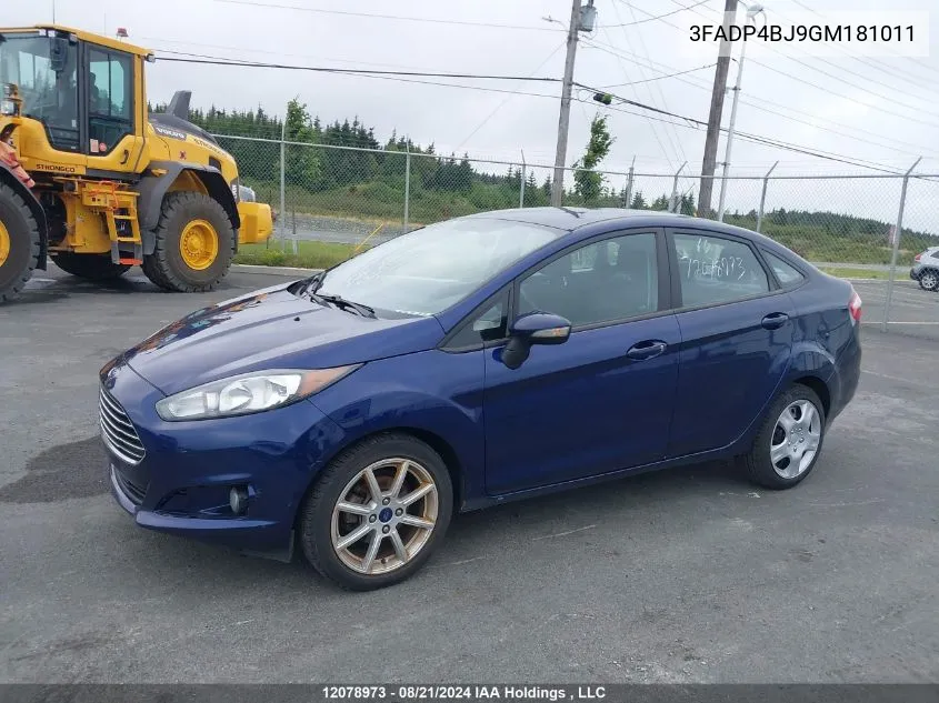 2016 Ford Fiesta Se VIN: 3FADP4BJ9GM181011 Lot: 12078973