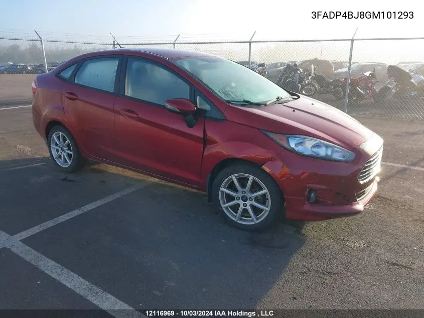 2016 Ford Fiesta Se VIN: 3FADP4BJ8GM101293 Lot: 12116969