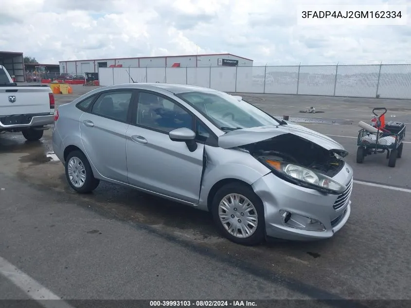 2016 Ford Fiesta S VIN: 3FADP4AJ2GM162334 Lot: 39993103