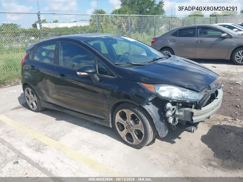 2016 Ford Fiesta St VIN: 3FADP4GX8GM204291 Lot: 40083604