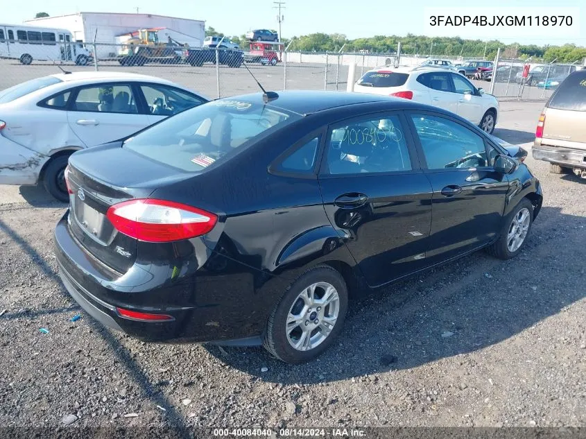 2016 Ford Fiesta Se VIN: 3FADP4BJXGM118970 Lot: 40084040