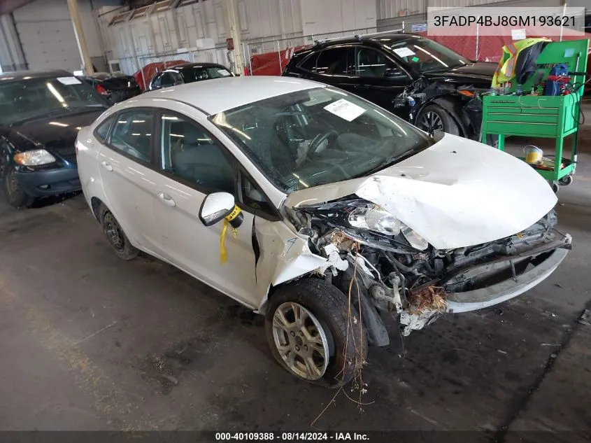 2016 Ford Fiesta Se VIN: 3FADP4BJ8GM193621 Lot: 40109388