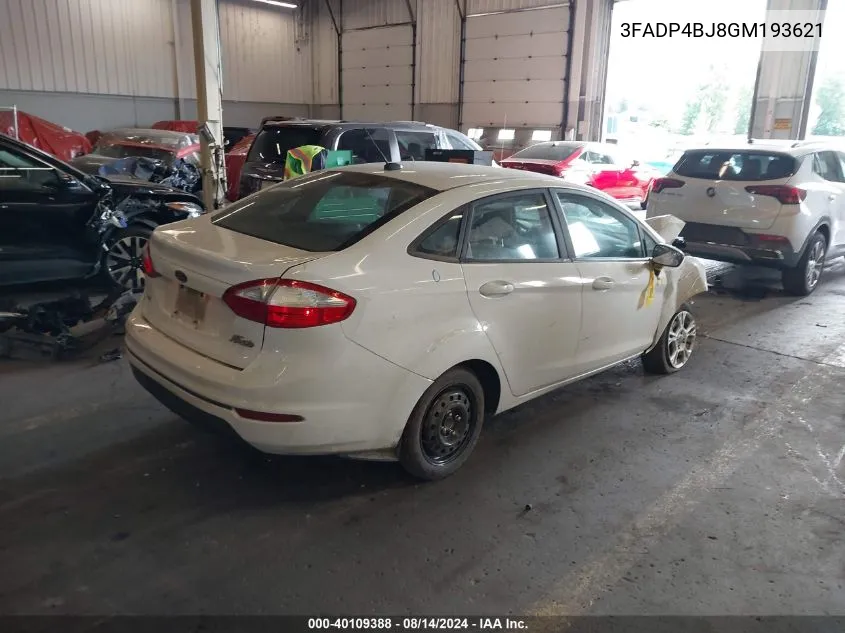 2016 Ford Fiesta Se VIN: 3FADP4BJ8GM193621 Lot: 40109388