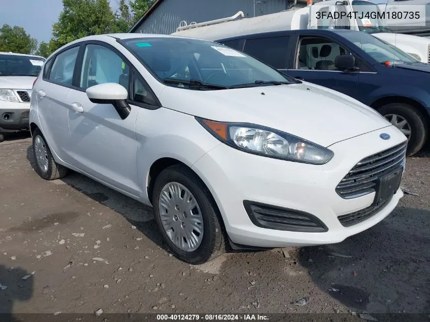 2016 Ford Fiesta S VIN: 3FADP4TJ4GM180735 Lot: 40124279