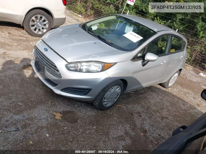 2016 Ford Fiesta S VIN: 3FADP4TJ5GM133925 Lot: 40138697