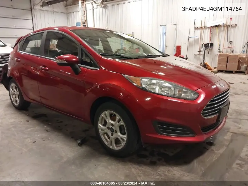 2016 Ford Fiesta Se VIN: 3FADP4EJ4GM114764 Lot: 40164385