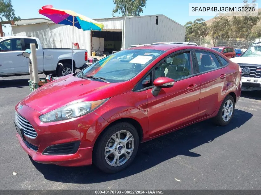 2016 Ford Fiesta Se VIN: 3FADP4BJ3GM155276 Lot: 40170793