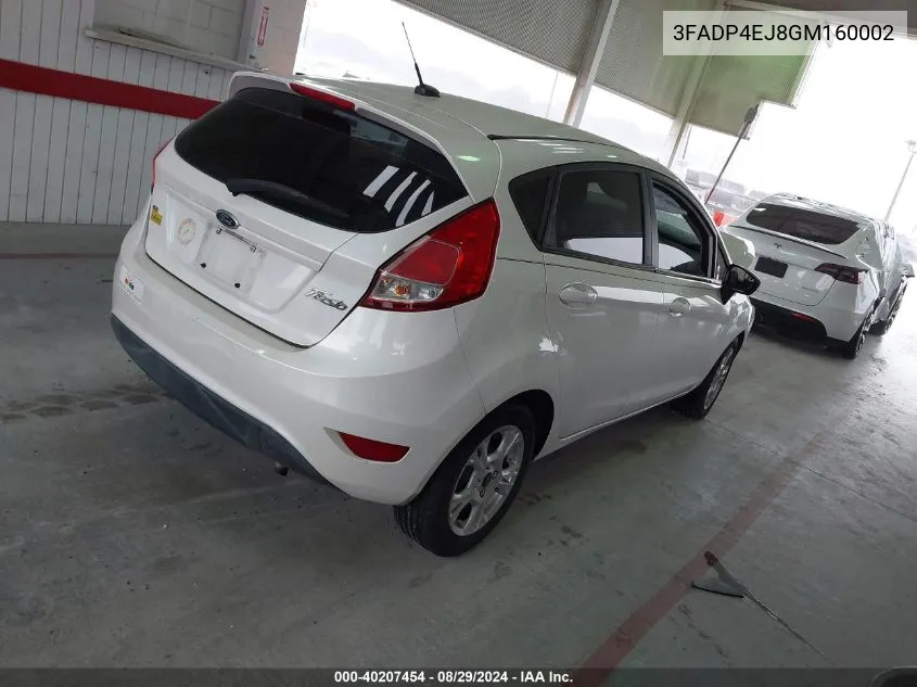 2016 Ford Fiesta Se VIN: 3FADP4EJ8GM160002 Lot: 40207454