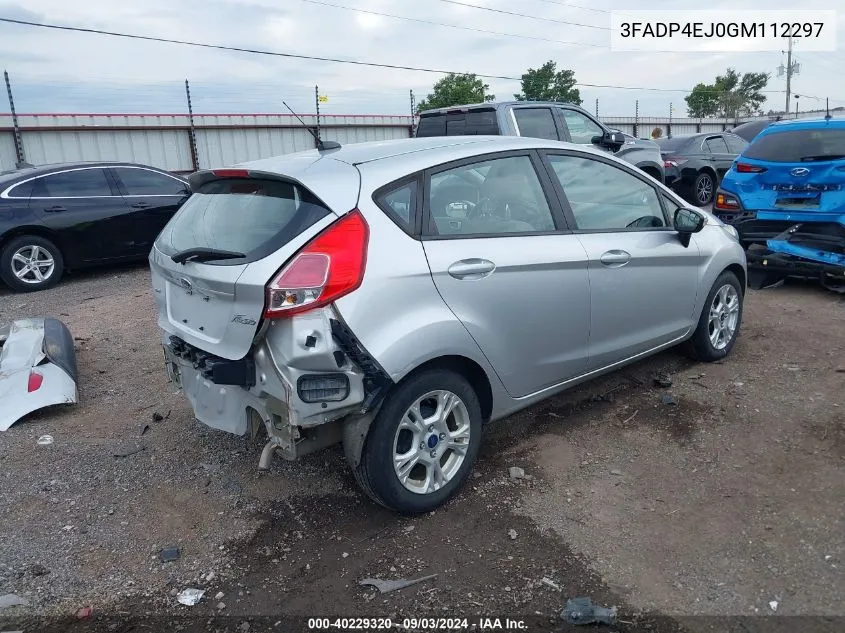 2016 Ford Fiesta Se VIN: 3FADP4EJ0GM112297 Lot: 40229320