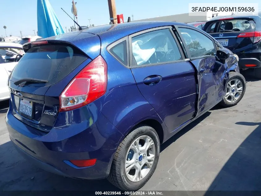 2016 Ford Fiesta Se VIN: 3FADP4EJ0GM159636 Lot: 40239546